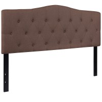 Emma Oliver Tufted Upholstered Queen Size Headboard In Camel Fabric