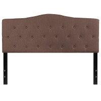 Emma Oliver Tufted Upholstered Queen Size Headboard In Camel Fabric