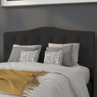 Emma Oliver Tufted Upholstered Full Size Headboard In Black Fabric