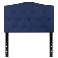 Emma Oliver Tufted Upholstered Twin Size Headboard In Navy Fabric