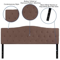 Emma Oliver Tufted Upholstered King Size Headboard In Camel Fabric