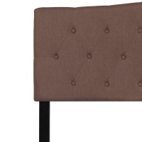 Emma Oliver Tufted Upholstered King Size Headboard In Camel Fabric