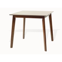 Yumiko Square Dining Table Kitchen Modern Wood Medium Brown