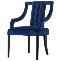 Viola Velvet Fabric Klismos Chair