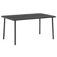 vidaXL Garden Table Dark Grey 591x354x283 Steel 44259