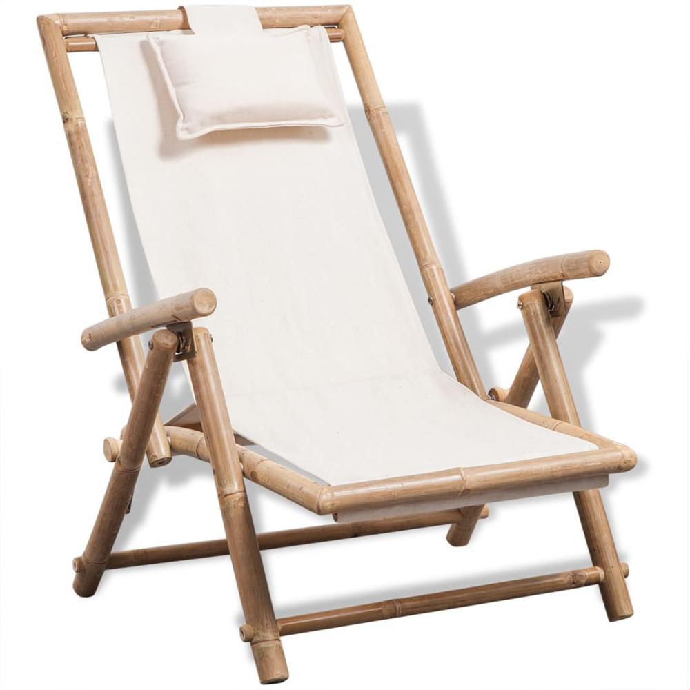 vidaXL Outdoor Deck Chair Bamboo 41893