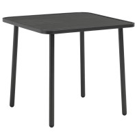 vidaXL Garden Table Dark Grey 315x315x283 Steel 44258