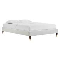 Harlow Full Performance Velvet Platform Bed Frame