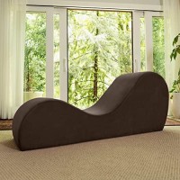 Avana Sleek Chaise Lounge For Yoga-Made In The Usa-For Stretching, Relaxation, Exercise & More, 60D X 18W X 26H Inch, Brown