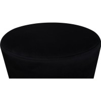 Best Master Furniture Dalvik Round Velvet Accent Stool in BlackGold Base