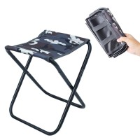 Aoutacc Camping Stool With Carry Bag, Aluminum Alloy Bracket Ultralight Portable Folding Stool For Outdoor Fishing Hiking Backpacking Travelling Bbq (Camo - 8.3