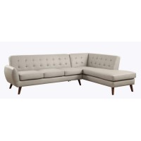 Acme Essick Ii Sectional Sofa In Gray Pu