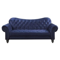 Acme Iberis Sofa In Navy Velvet