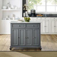 Avery Kitchen Cart Distressed Gray