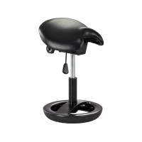 Safco Twixt Active Movement Saddle Seat Stool, Ergonomic Support,, Adjustable Height, Black Vinyl