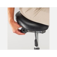 Safco Twixt Active Movement Saddle Seat Stool, Ergonomic Support,, Adjustable Height, Black Vinyl