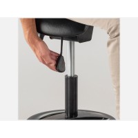 Safco Twixt Active Movement Saddle Seat Stool, Ergonomic Support,, Adjustable Height, Black Vinyl