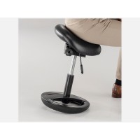 Safco Twixt Active Movement Saddle Seat Stool, Ergonomic Support,, Adjustable Height, Black Vinyl