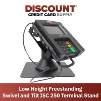 Discount Credit Card Supply Dccstands Low Freestanding Swivel And Tilt Ingenico Isc 250 Terminal Stand