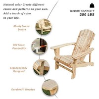 Lokatse Home Outdoor Natural Wood Adirondack Classic Chair For Patio