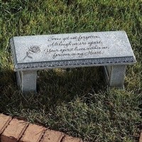 Roman Joseph Studio Memorial Garden Bench 6.25 Inch Tall