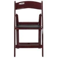 Flash Furniture Hercules Series Folding Chair Red Mahogany Resin 2 Pack 800Lb Weight Capacity Comfortable Event Chair Ligh