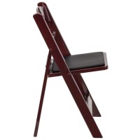 Flash Furniture Hercules Series Folding Chair Red Mahogany Resin 2 Pack 800Lb Weight Capacity Comfortable Event Chair Ligh