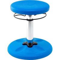 Kore Kids Adjustable Height Standard Wobble Chair - Flexible Seating Stool For Classroom, Elementary School, Add/Adhd - Assembled In The Usa, Blue (14In-19In)