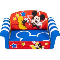 Marshmallow Furniture, Children\'S 2-In-1 Flip Open Foam Compressed Sofa, Disney?S Mickey Mouse