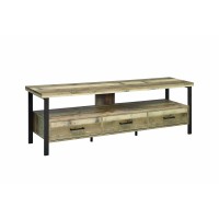 Rustic Weathered Pine 71 TV Console