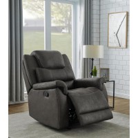 Wyatt Upholstered Glider Recliner Grey