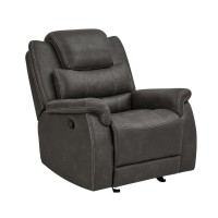 Wyatt Upholstered Glider Recliner Grey