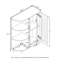 Furinno Indo Storage Shelf with Louver Door Cabinet Espresso