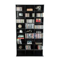 Atlantic Elite Xl Media Storage Cabinet - Protect & Organize Prized Music, Movie, Video Games, Collectables & Memorabilia Collections, Pn 38408117 In Black