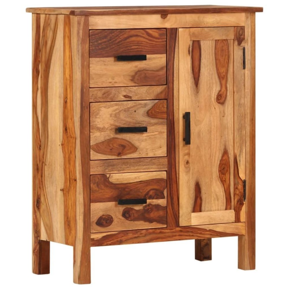 vidaXL Sideboard 25.6x11.8x31.5 Solid Wood Sheesham