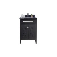 Laviva Wimbledon - 24 - Espresso Cabinet Black Wood Marble Countertop