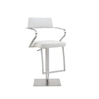 Whiteline Modern Living Zuri Bar Stool, White