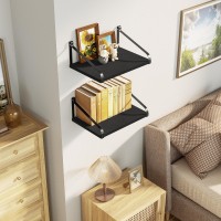 Lovekankei Floating Shelves Wall Mount Rustic Wood Wall Shelves With Large Storage L165 X W12 Inch For Kitchen Living Room Bat