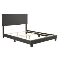 Boyd Sleep Florence Upholstered Faux Leather Platform Bed  Twin  Black