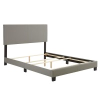 Boyd Sleep Florence Upholstered Faux Leather Platform Bed  Twin  Gray