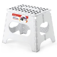 Acstep Folding Step Stool For Adults And Kids 11 Height Lightweight Plastic Stepping Stool Foldable Step Stool Hold Up To 300Lbs