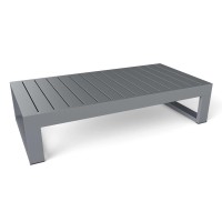 Anderson Teak Ds-1007 Lucca Rectangular Modern Coffee Table, Grit Grey