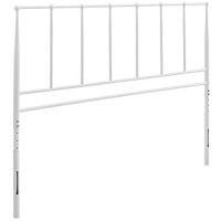 Modway Kiana Stainless Steel Metal Full Headboard In White