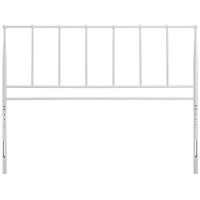 Modway Kiana Stainless Steel Metal Full Headboard In White