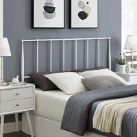 Modway Kiana Stainless Steel Metal Full Headboard In White