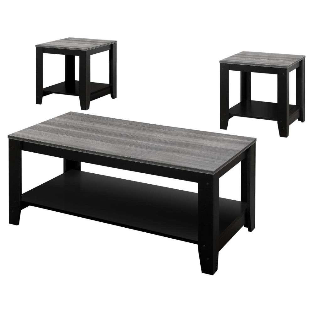 Monarch Specialties I TABLE SET Black