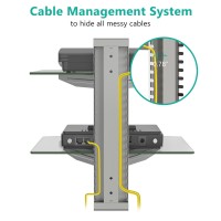 Wali Floating Entertainment Center Shelves Holds Up To 176Lbs Tv Shelf With Strengthened Tempered Glasses For Dvd Players Ca