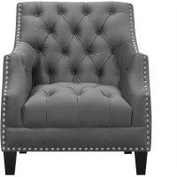 Eudora Tufted Accent Chair w Nail Trim 30Wx32Dx36H