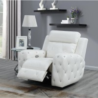 U8311Blanche WhitePr Power Recliner Blanche White