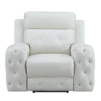 U8311Blanche WhitePr Power Recliner Blanche White